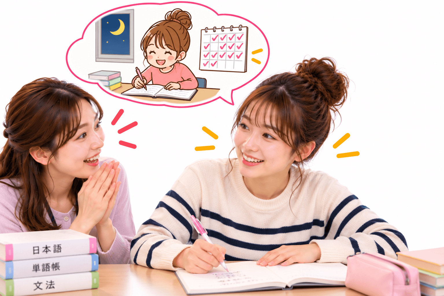 Ảnh minh họa tình huống 2 của mẫu ～ことにしている