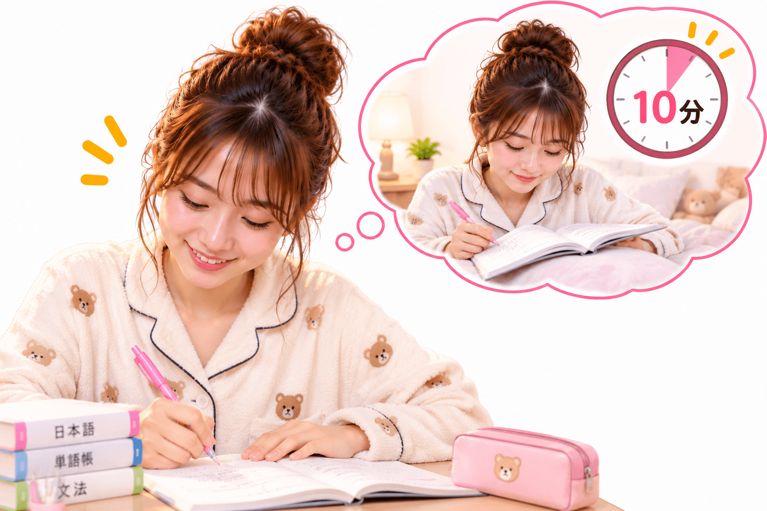 Ảnh minh họa tình huống 3 của mẫu ～ことにしている